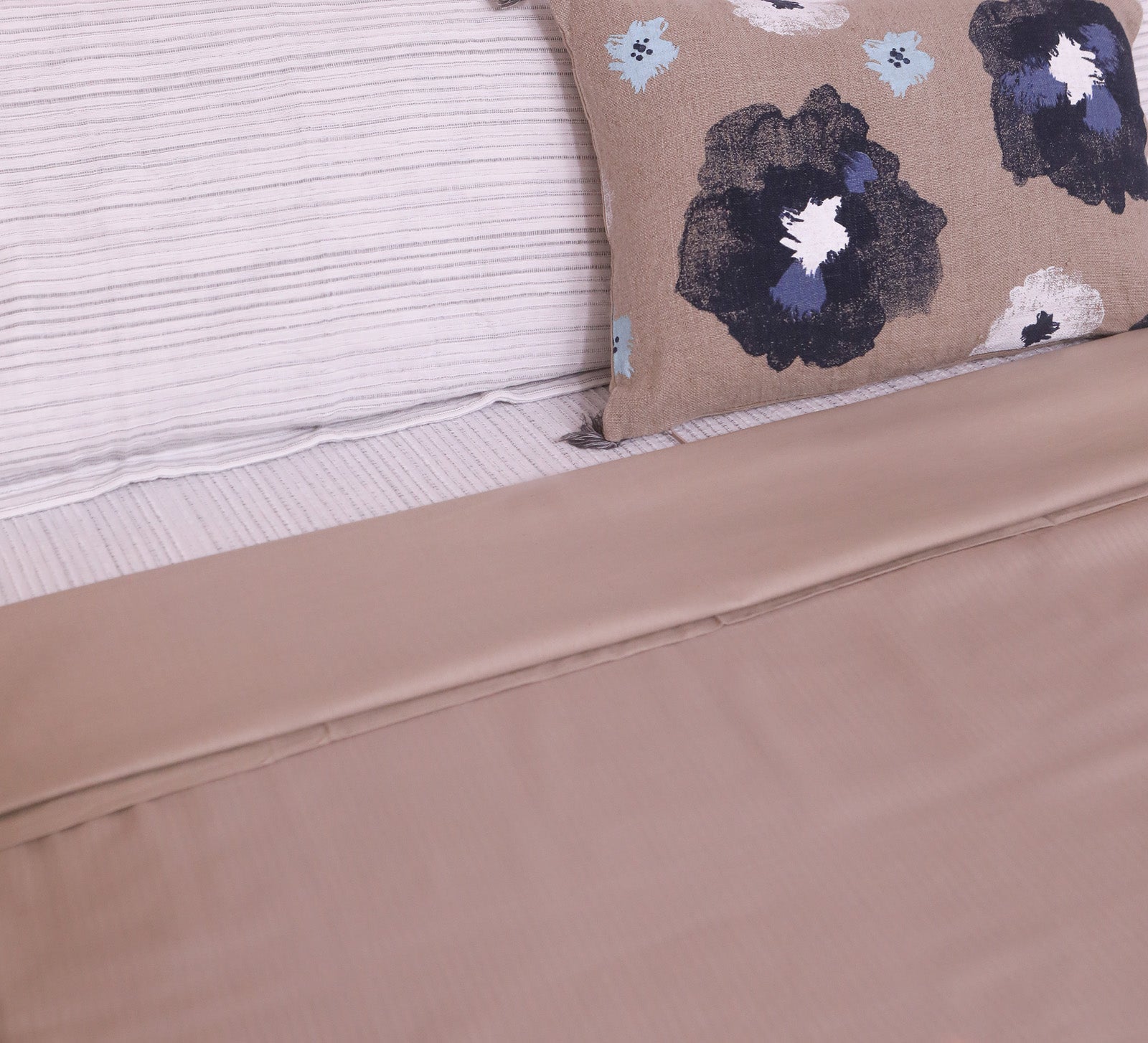 Beige 100% cotton Single bed Dhoar