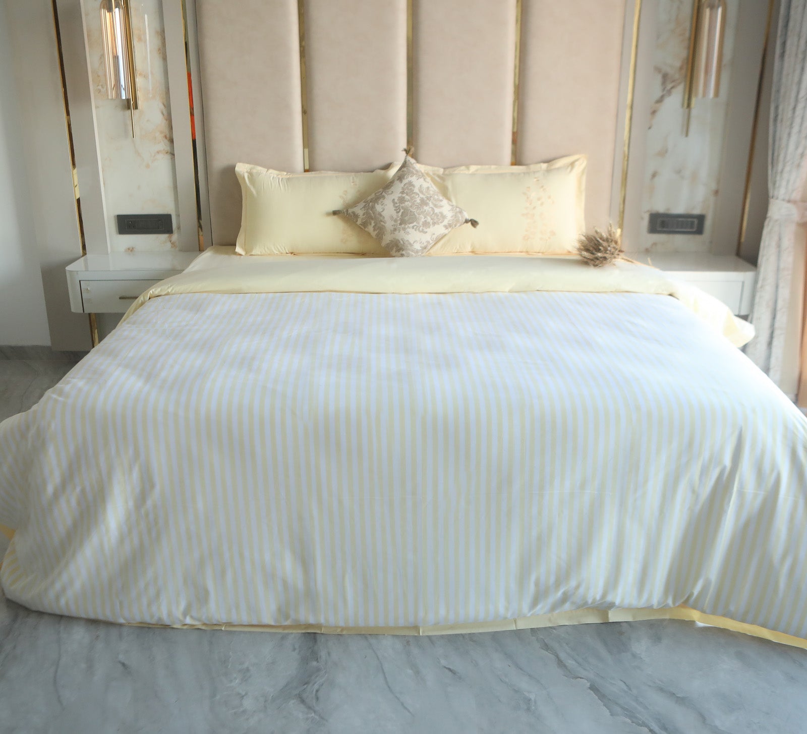 Chambray Cotton Stripe Double bed Duvet Cover