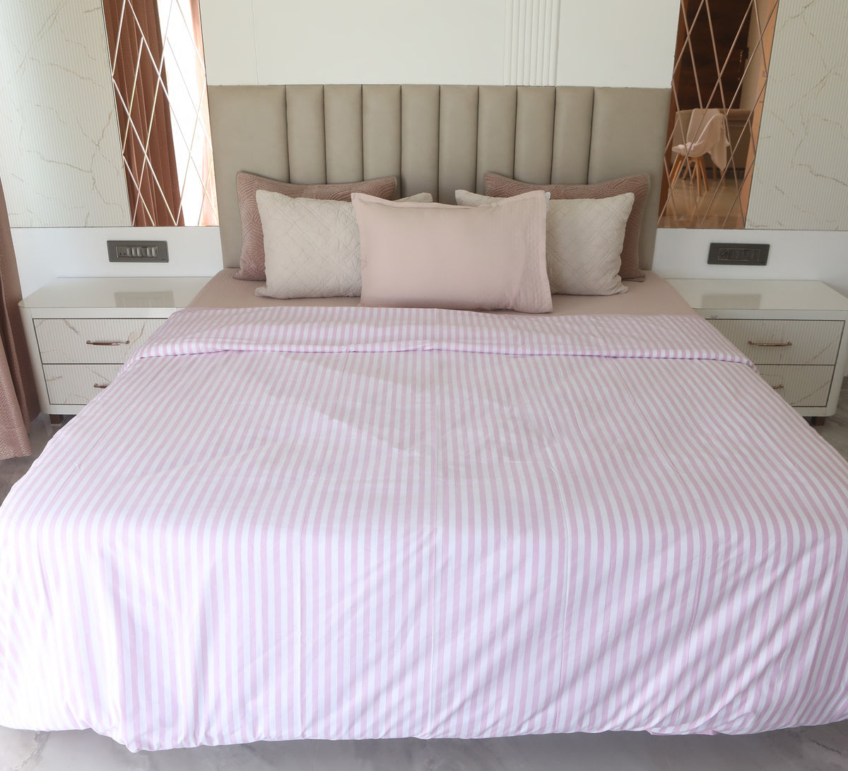 Cambric Stripe Double Bed Duvet Cover