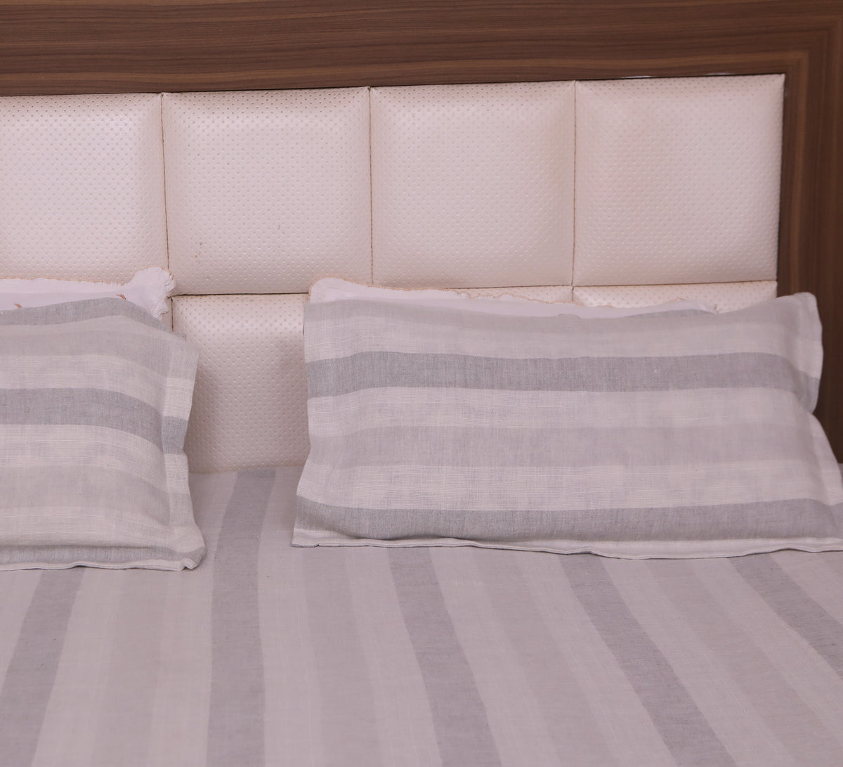 Linen Stripe Bed Cover