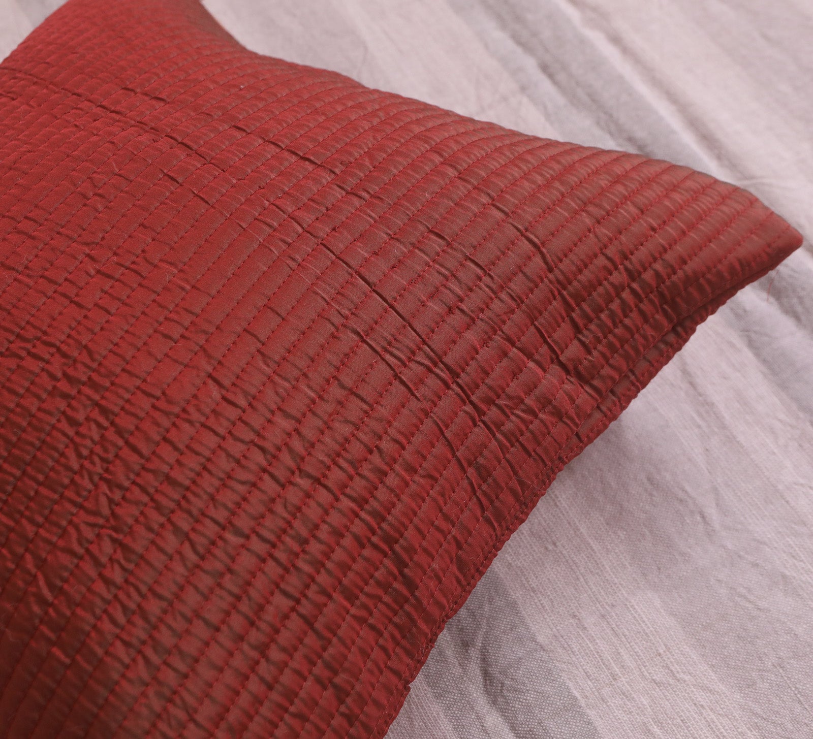 Quilted Silk Cushion Cover
