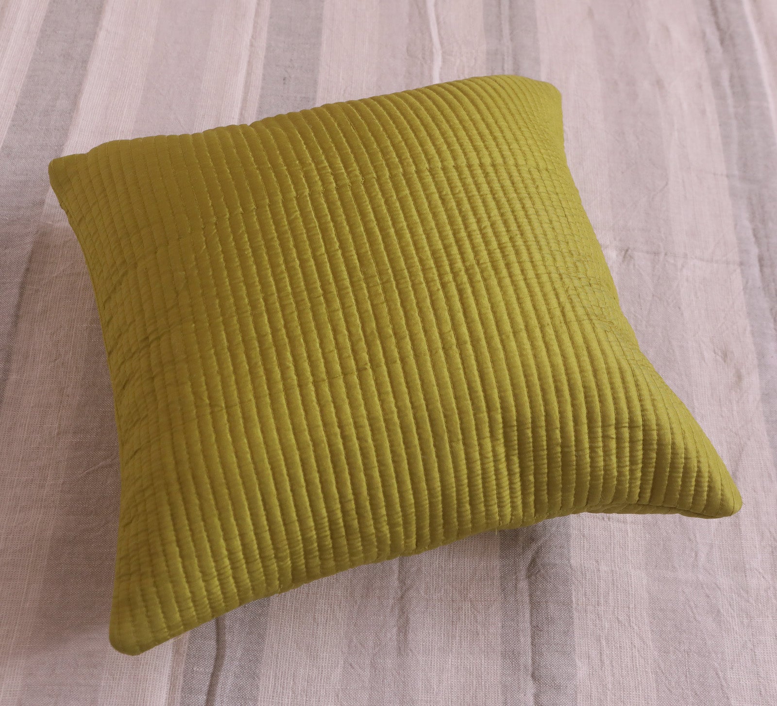 Quilted Silk Cushion Cover