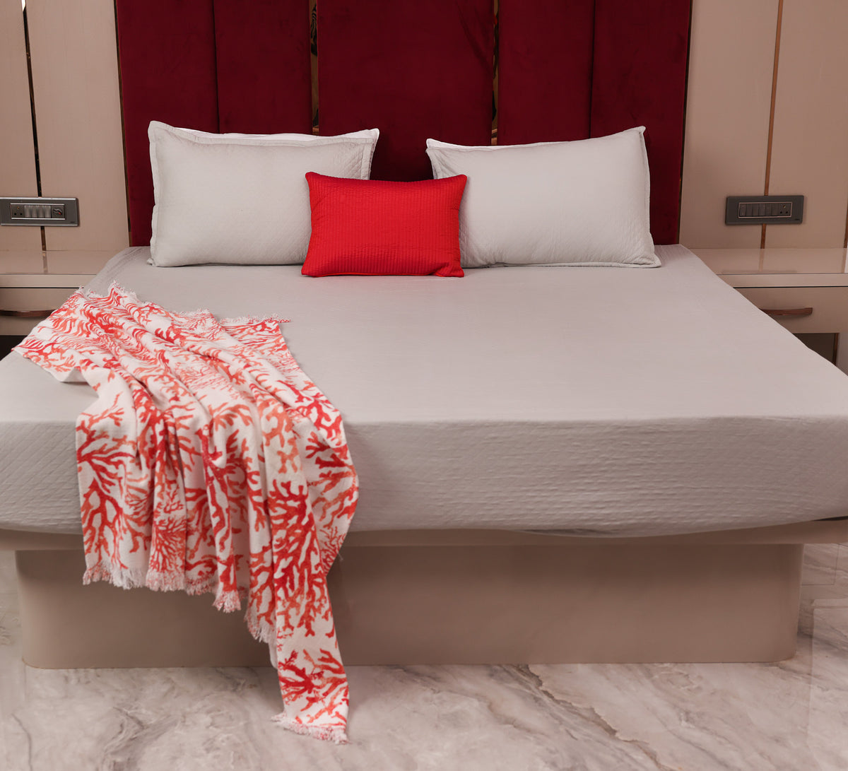 Coral Orange Throw