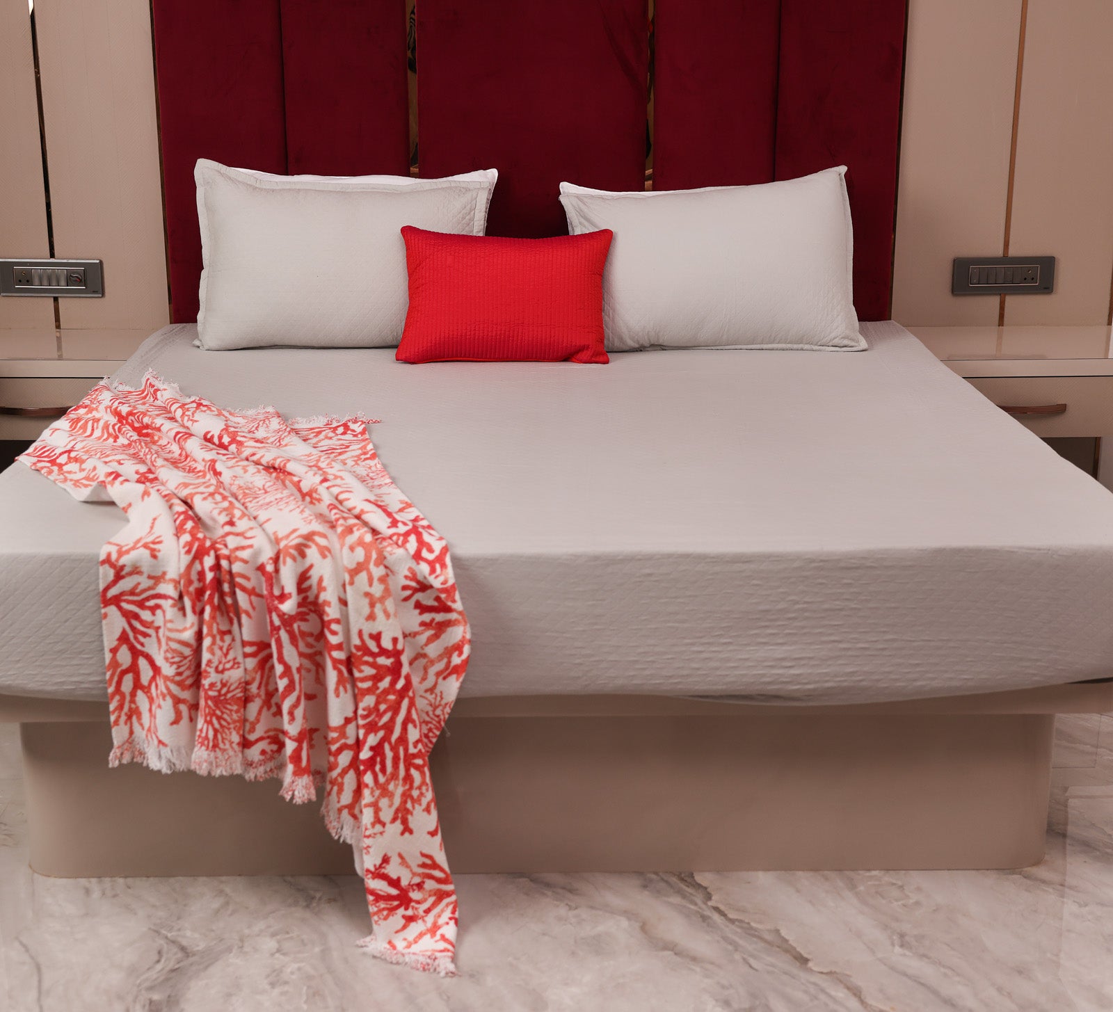 Coral Orange Throw