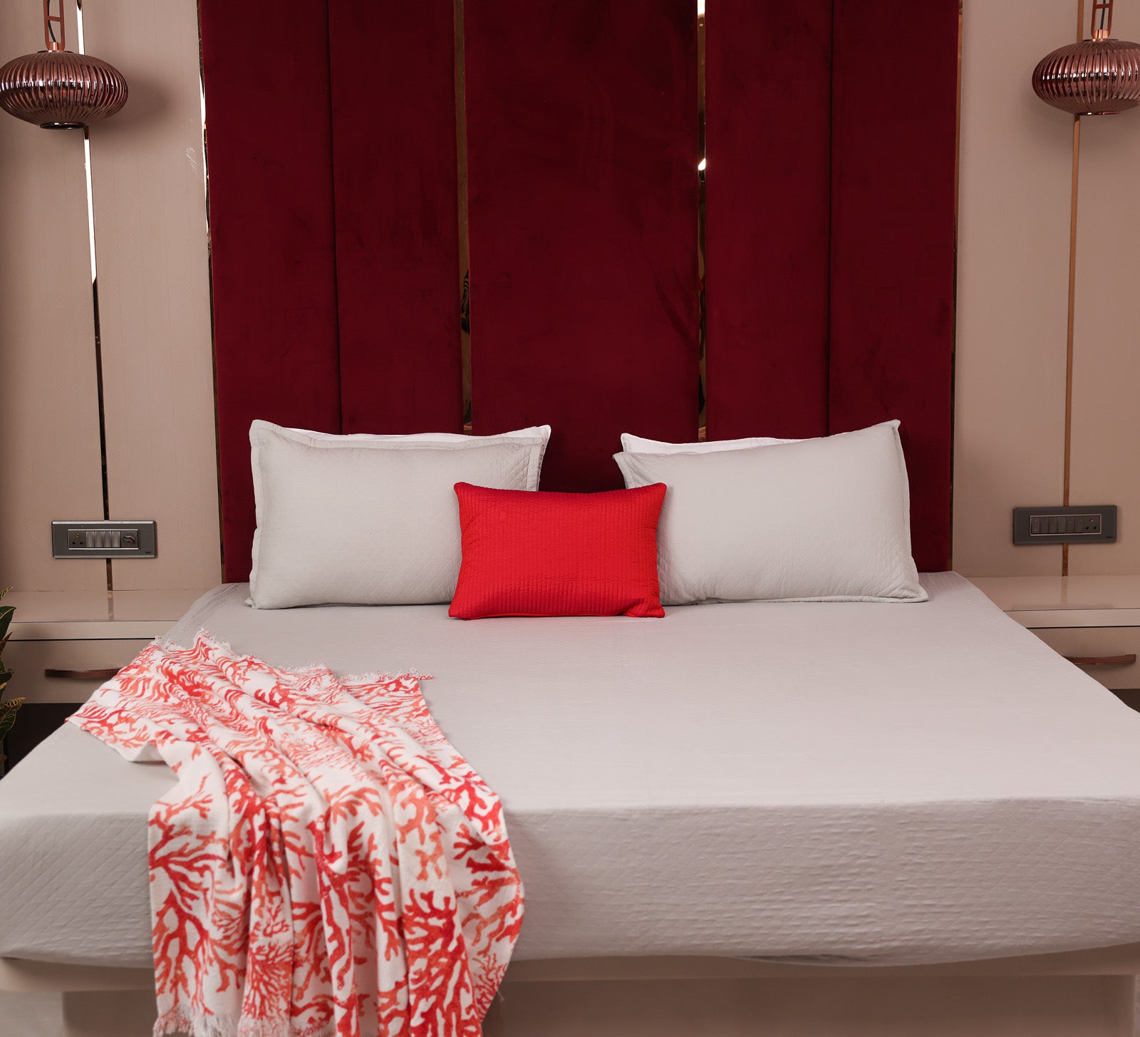 Coral Orange Throw