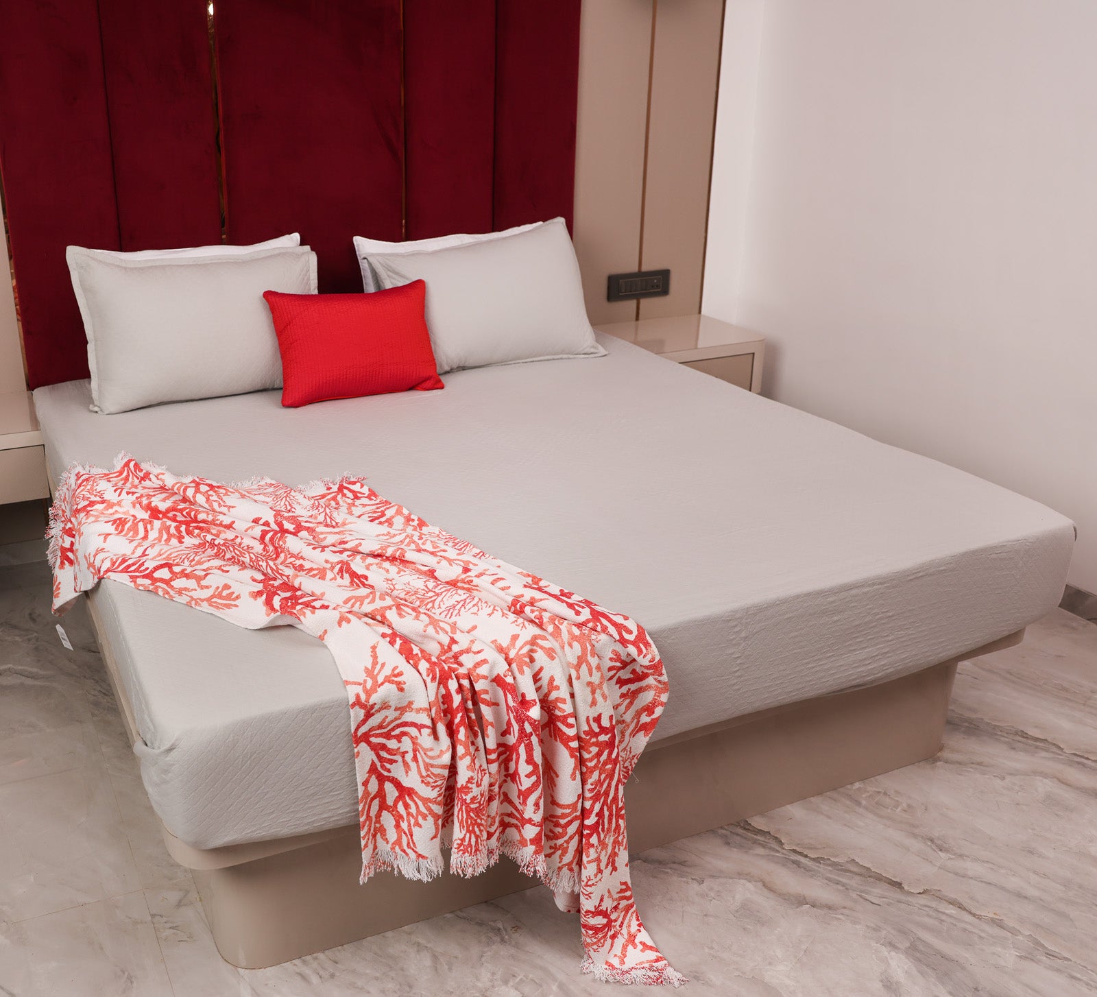 Coral Orange Throw