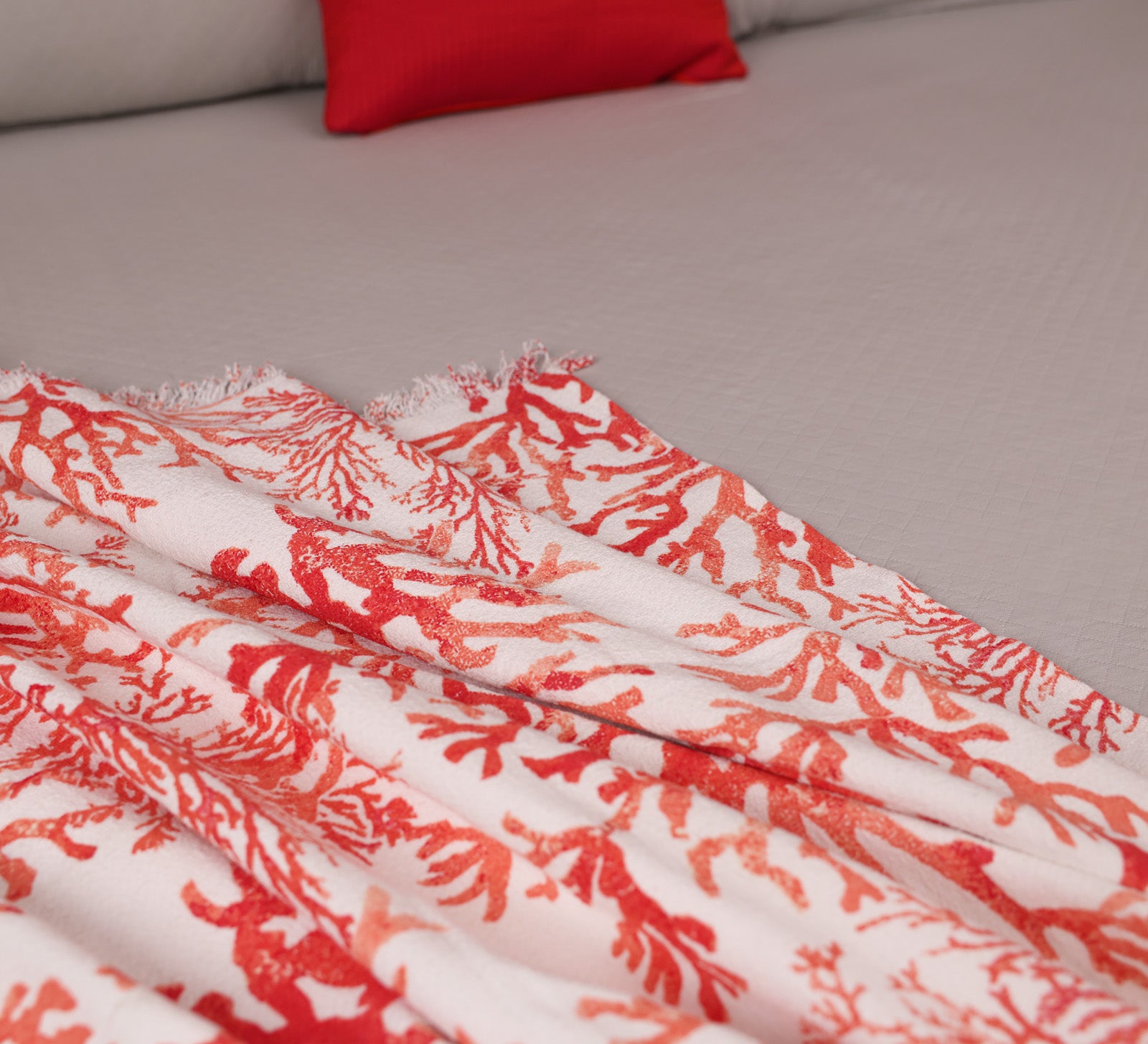 Coral Orange Throw