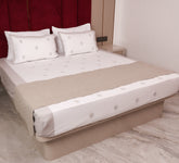 Quilted hand embroided Bed Runner