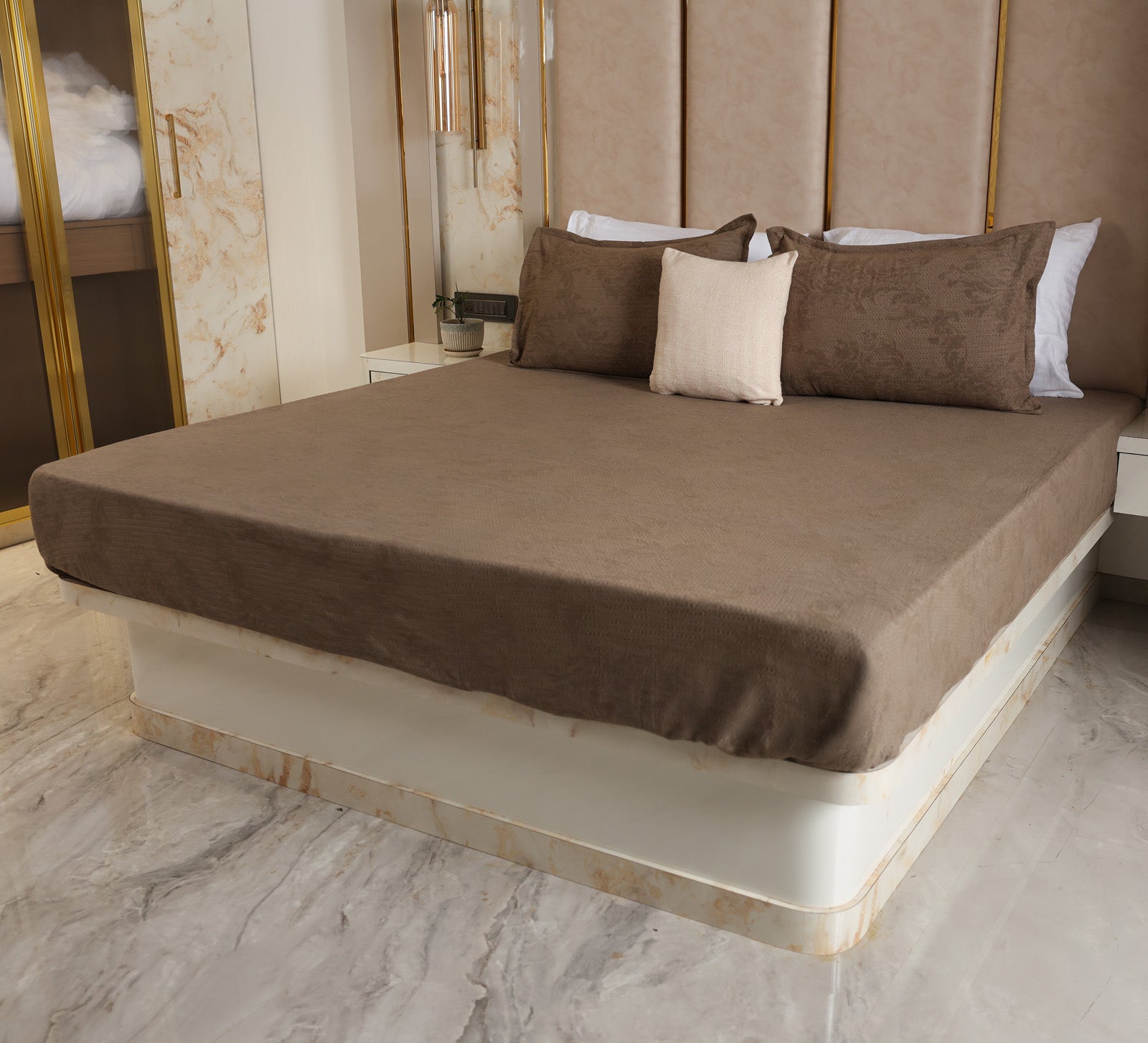 Retiyo Self Jacquard 100% Cotton Ultra Soft Bed Sheet