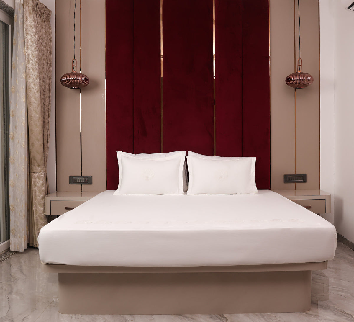 Satin Cotton Double Bed Sheet