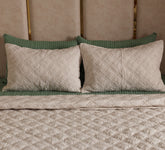 Hand Embroided 100% Cotton Double Bed Quilt Set