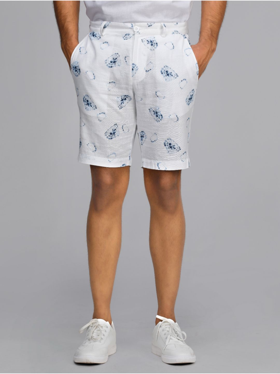 Eco Khadi Cotton Shibori Shorts - Doris