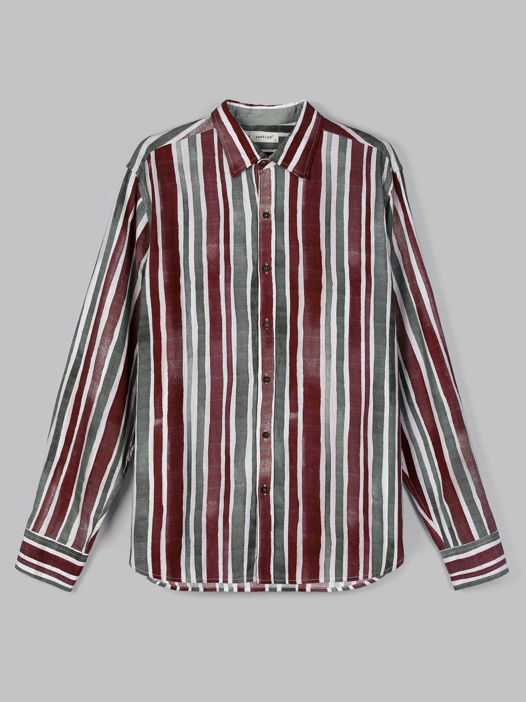 Eco Khadi Cotton Red Stripes Casual Shirt