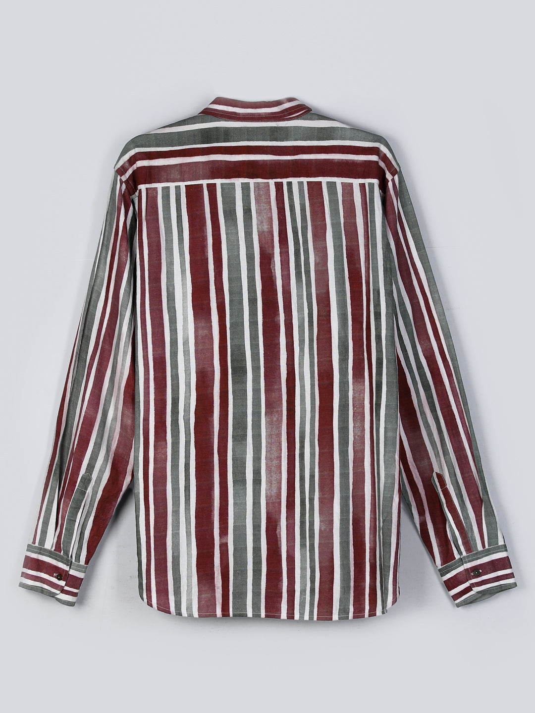 Eco Khadi Cotton Red Stripes Casual Shirt