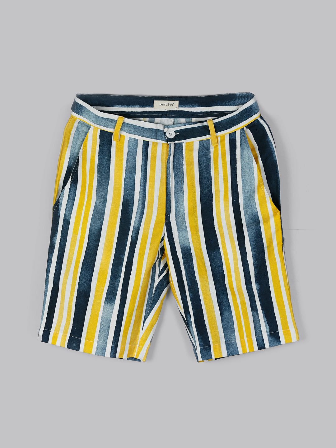 Eco Khadi Cotton Stripes Casual Khadi Shorts