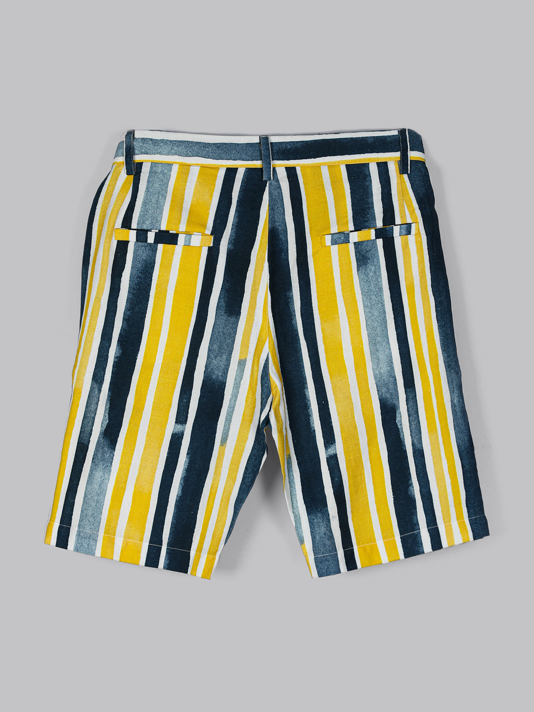 Eco Khadi Cotton Stripes Casual Khadi Shorts