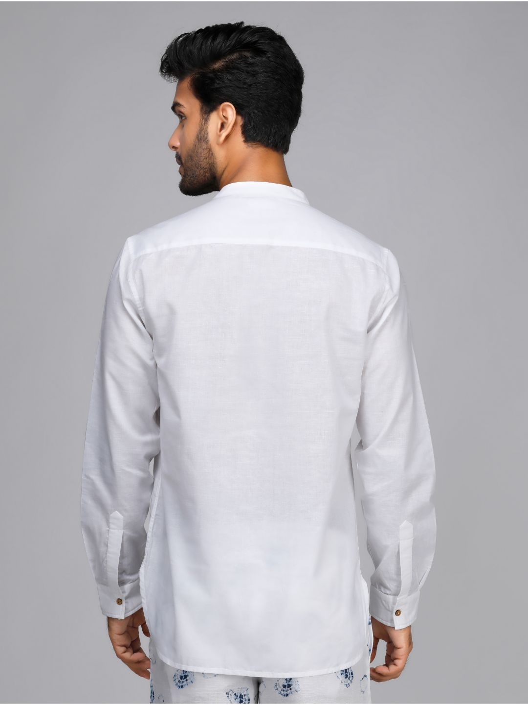 Eco Khadi Cotton Bright White Shirt Kurta