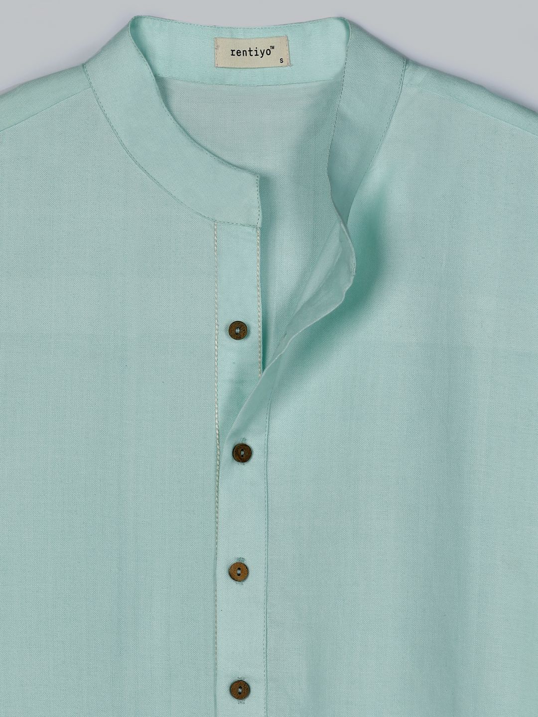 Eco Khadi Aqua Blue Kurta