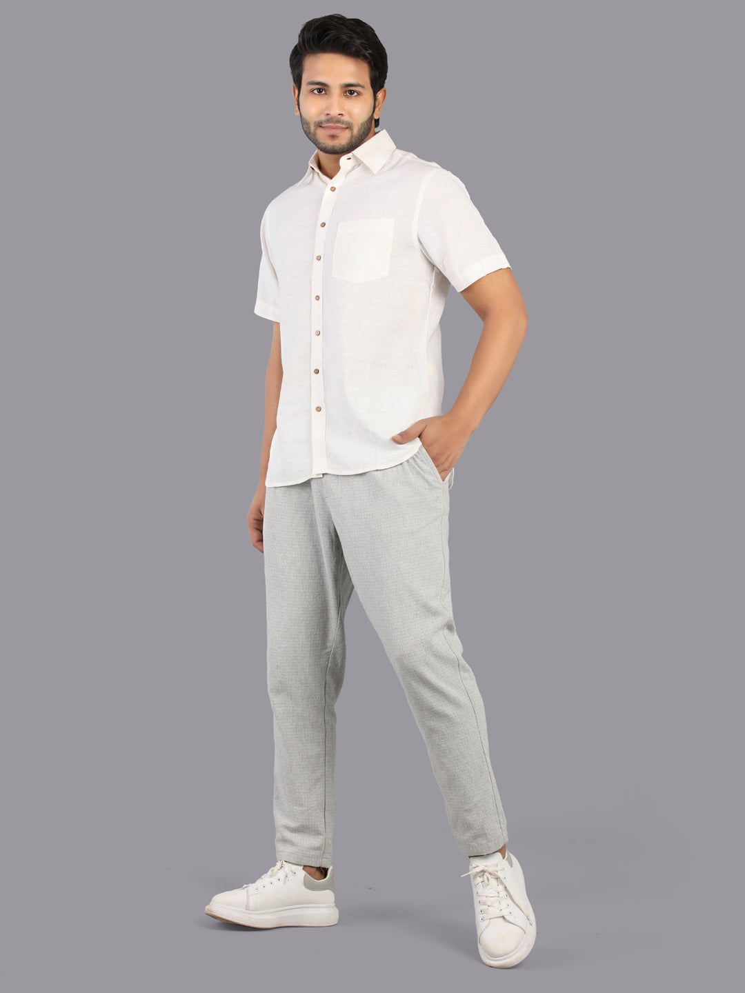 Eco Khadi Cotton Classic White Shirt - Eashav