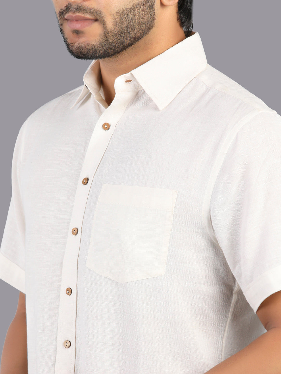 Eco Khadi Cotton Classic White Shirt - Eashav