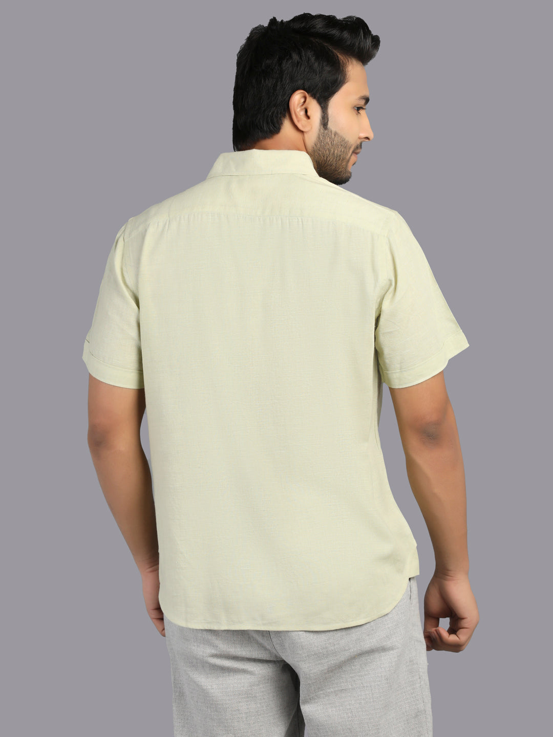 Eco Khadi Cotton Classic Green Shirt - Eashav
