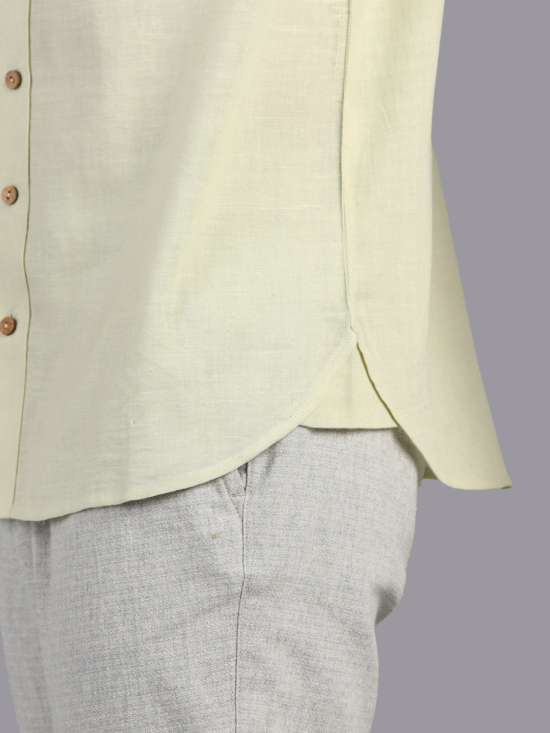 Eco Khadi Cotton Classic Green Shirt - Eashav