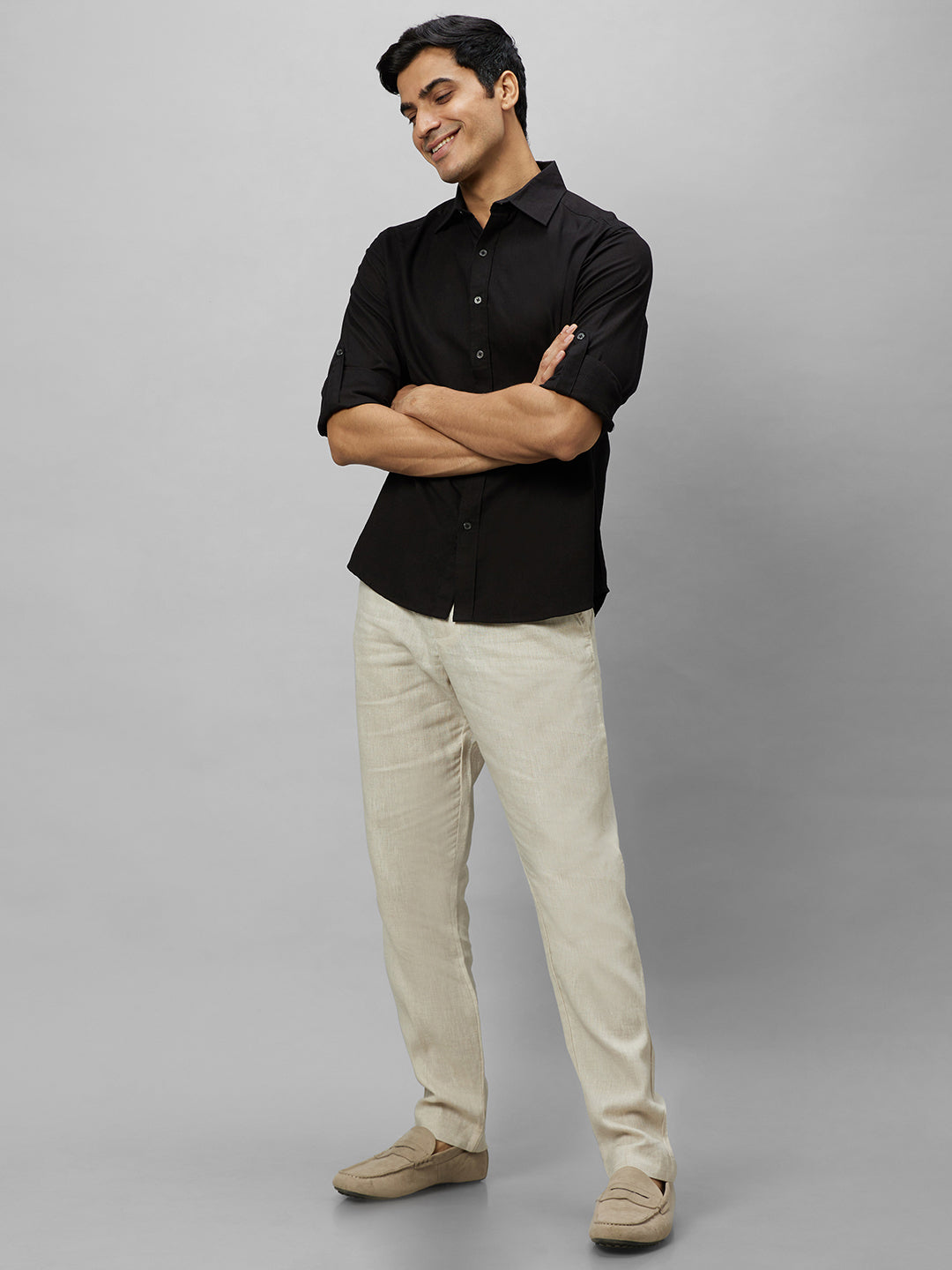 Eco Khadi Cotton Black Classic Shirt - Jayden