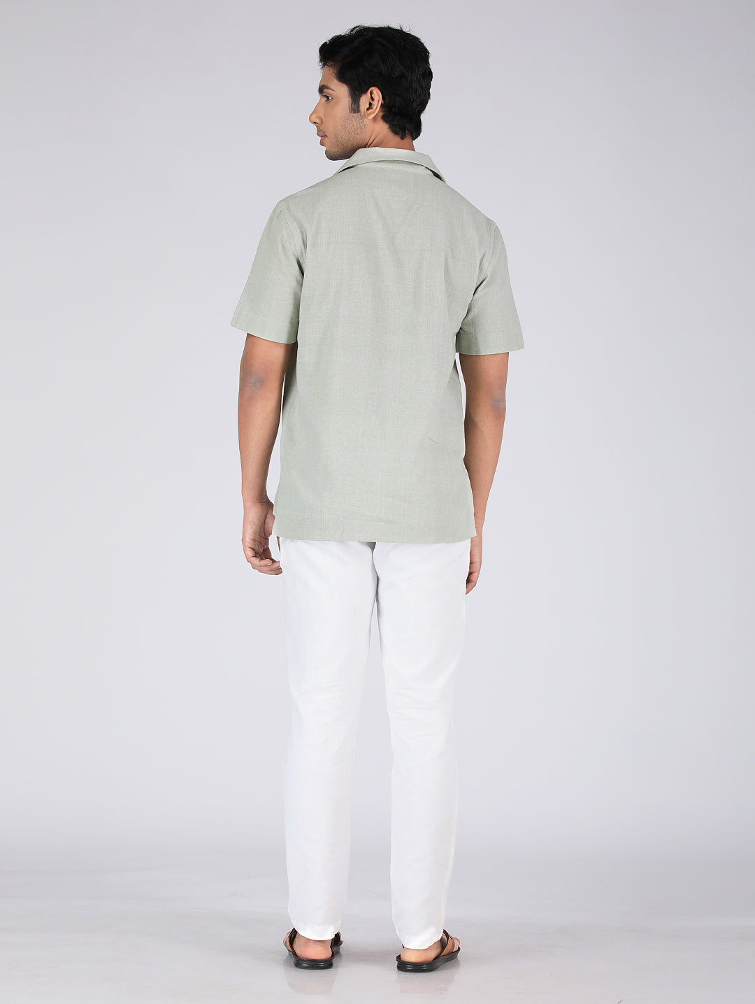 Eco Khadi Cotton Fresh Green Shirt - Aakav
