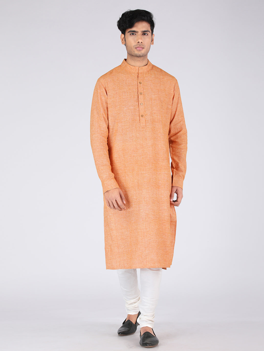 Eco Khadi Cotton Orange Kurta - Aarush