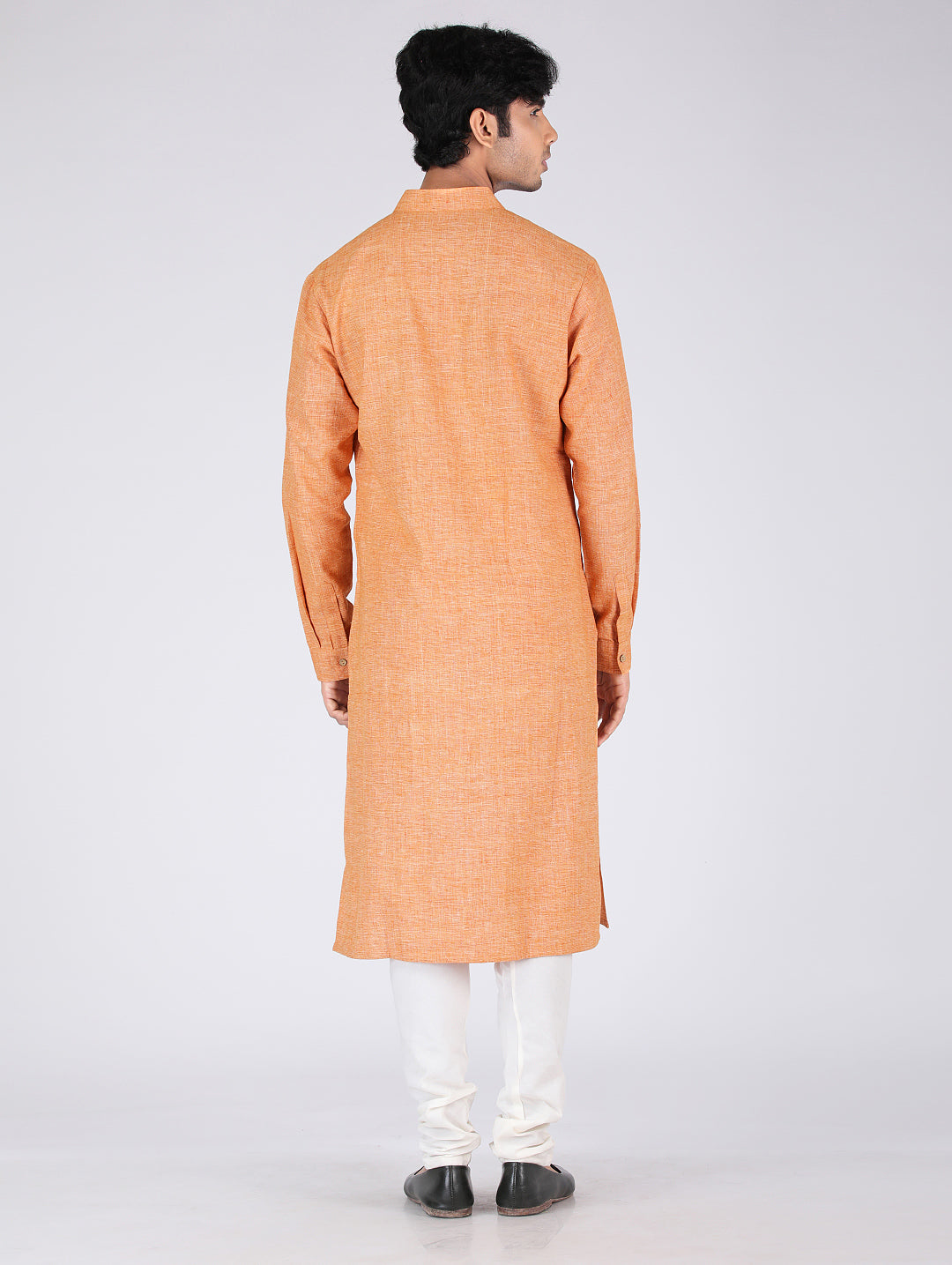 Eco Khadi Cotton Orange Kurta - Aarush