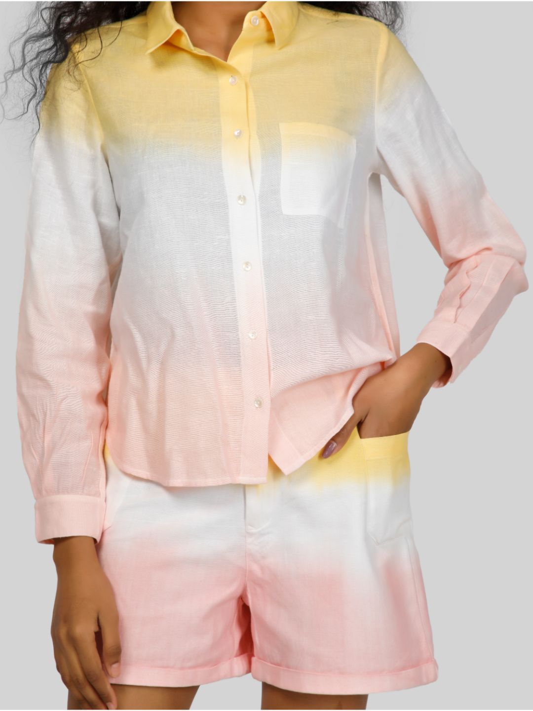Eco Khadi Ombre Multicolor Shirt
