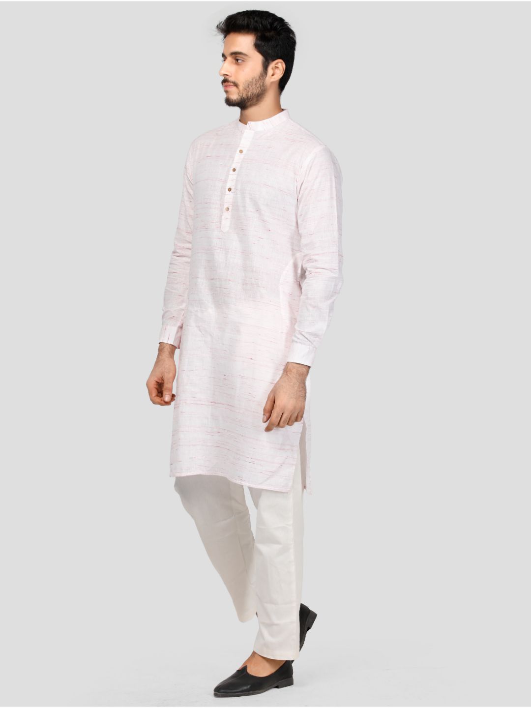Eco Khadi Cotton Maroon Nep Long Kurta