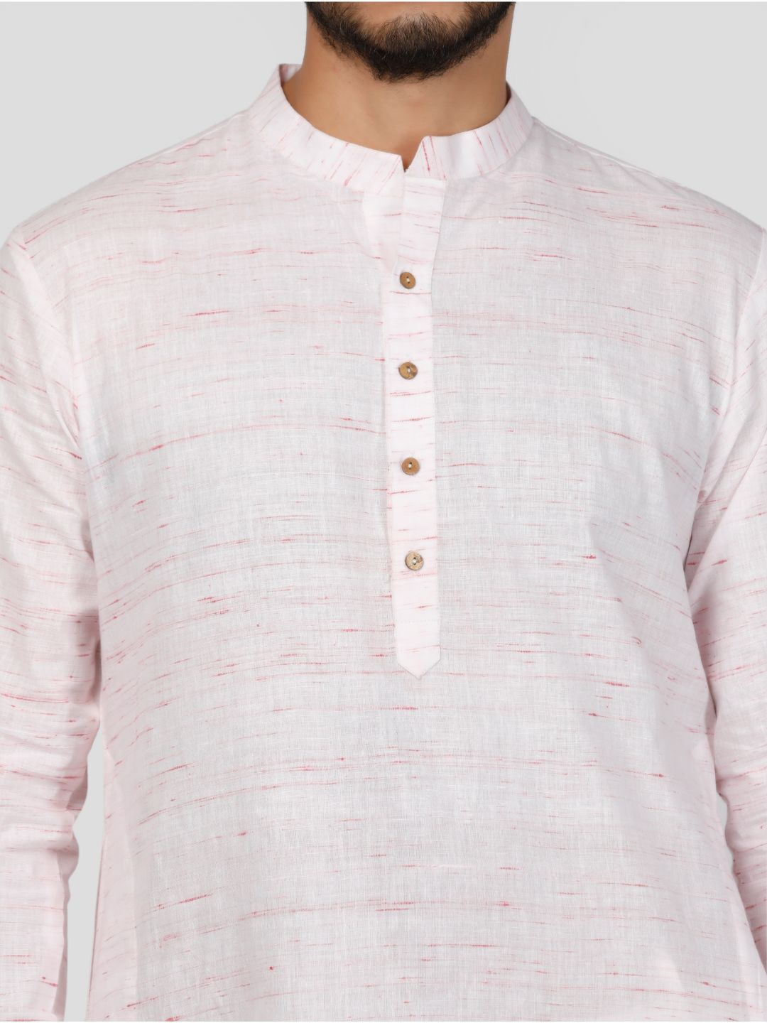 Eco Khadi Cotton Maroon Nep Long Kurta