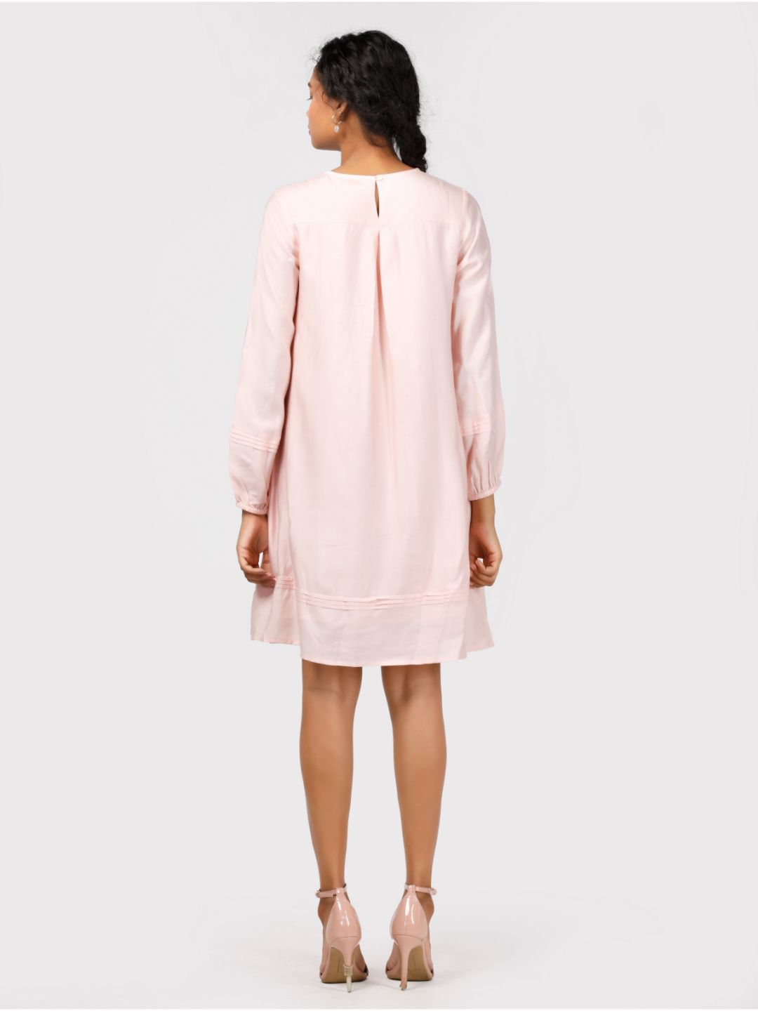 Eco Khadi Silk Embroidered Pink Tunic - Gulbahar