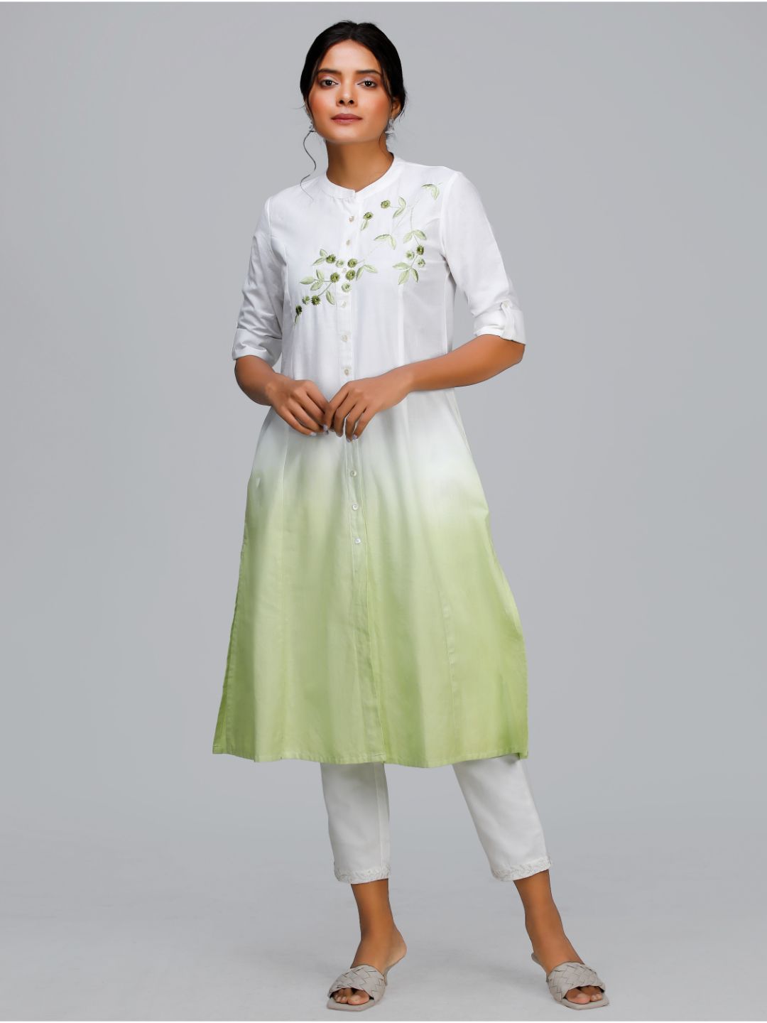 Eco Khadi Cotton Ombre Kurta - Jivika