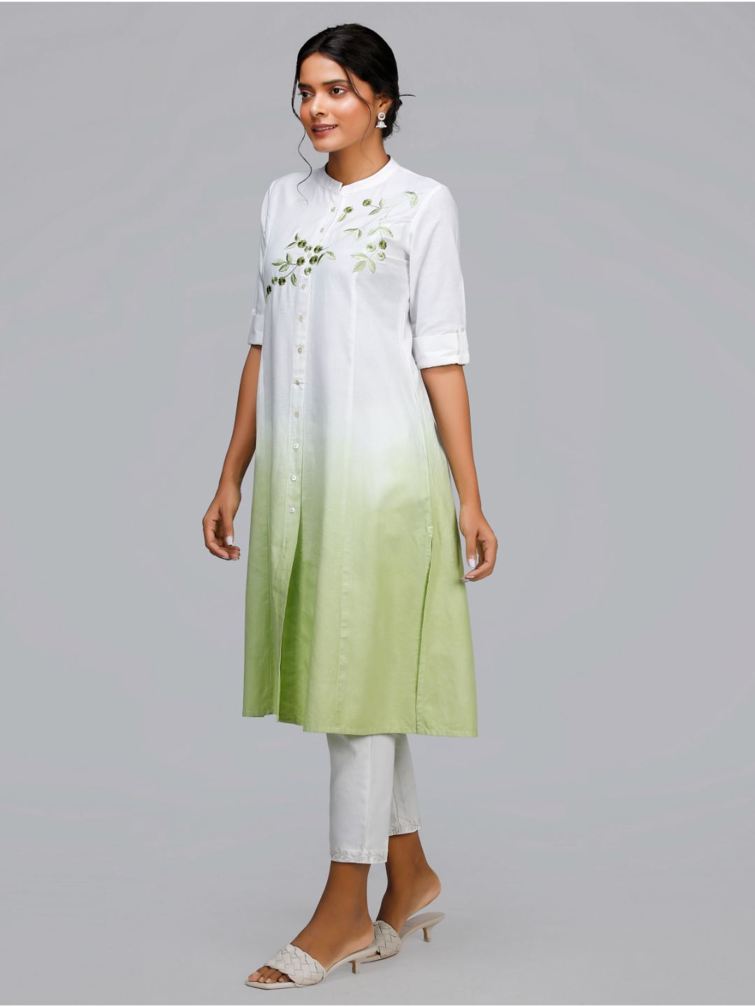 Eco Khadi Cotton Ombre Kurta - Jivika