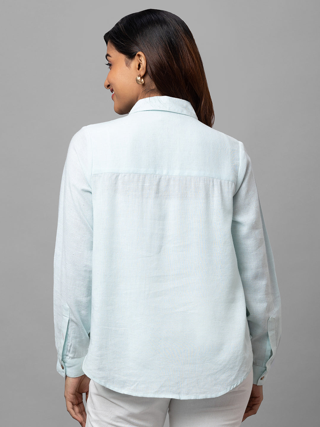 Eco Khadi Cotton Shirt with Embroidery - Meera