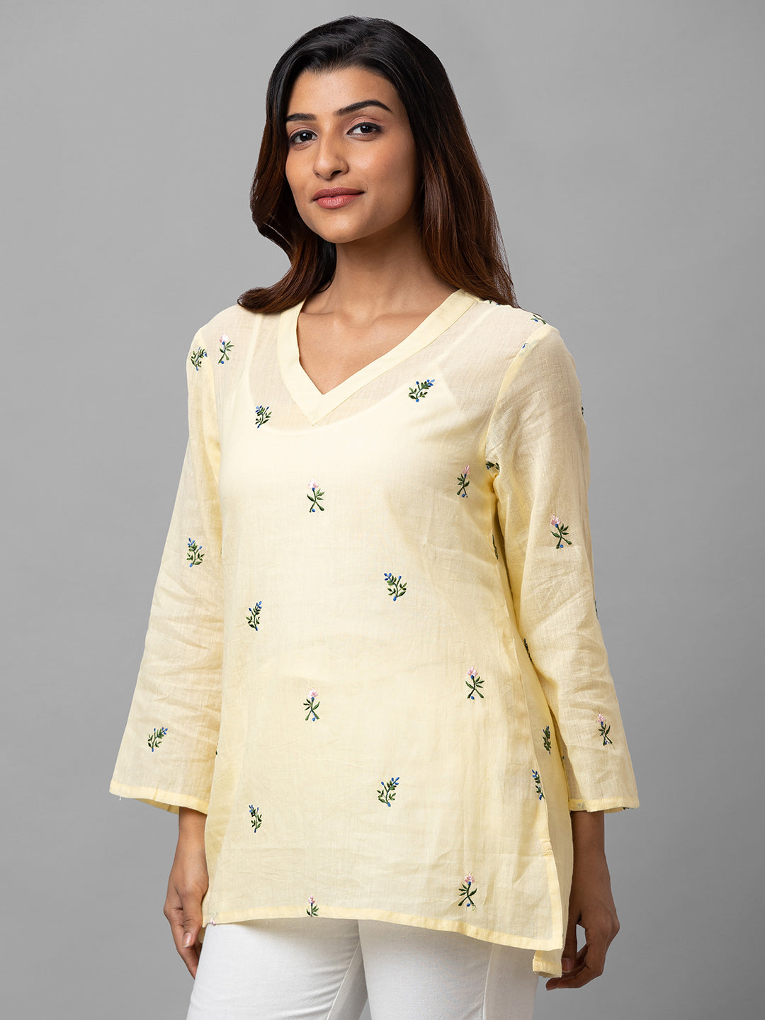 Eco Khadi Lemon Khadi Tunic