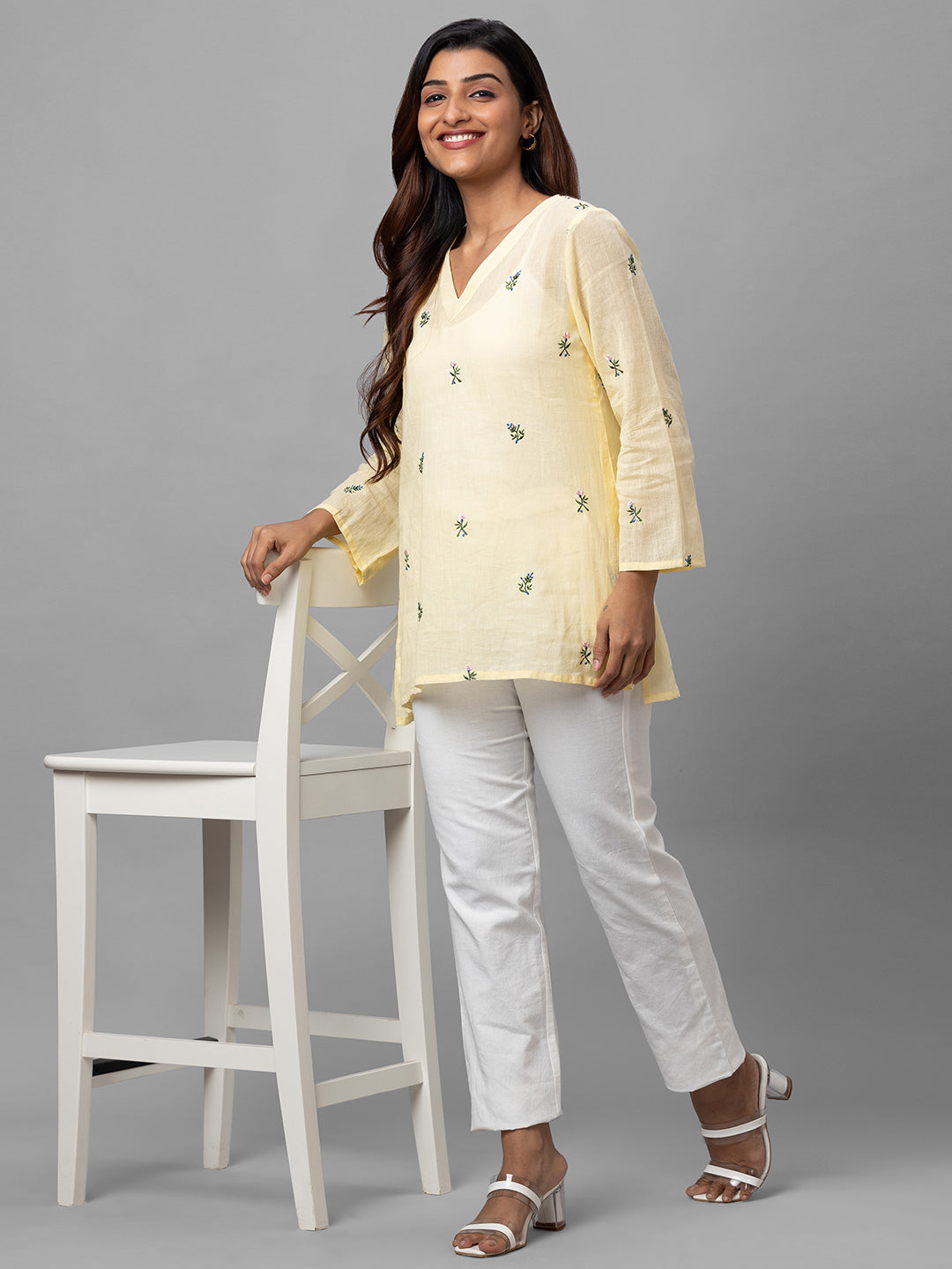 Eco Khadi Lemon Khadi Tunic
