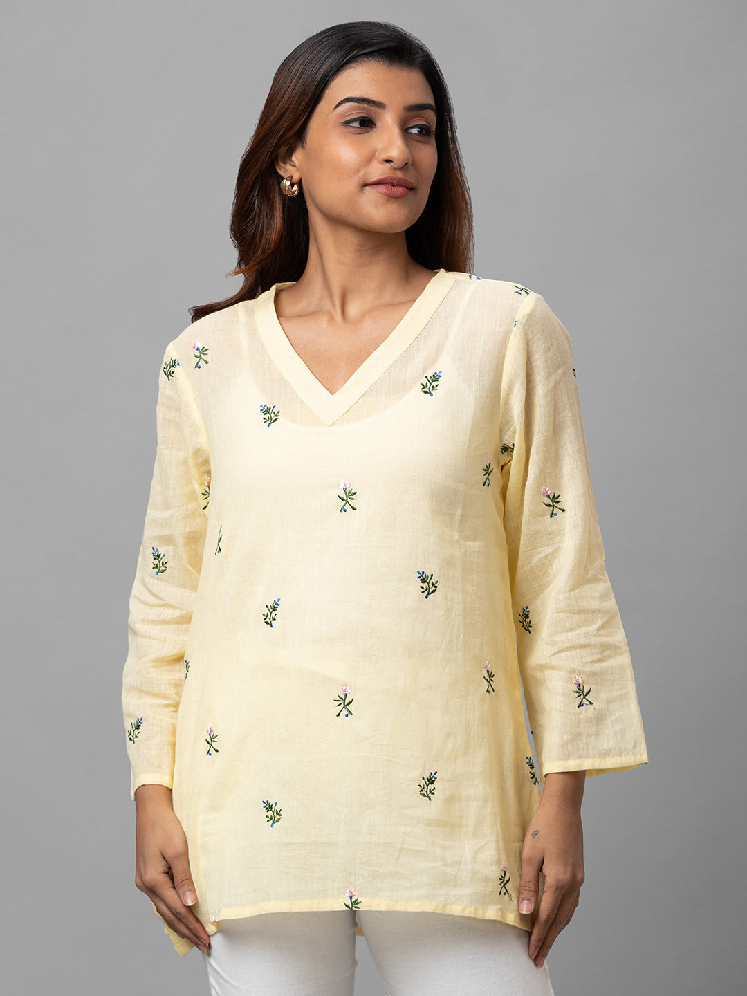 Eco Khadi Lemon Khadi Tunic