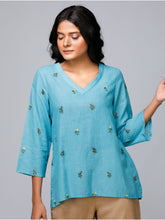 Eco Khadi Blue Sea Tunic