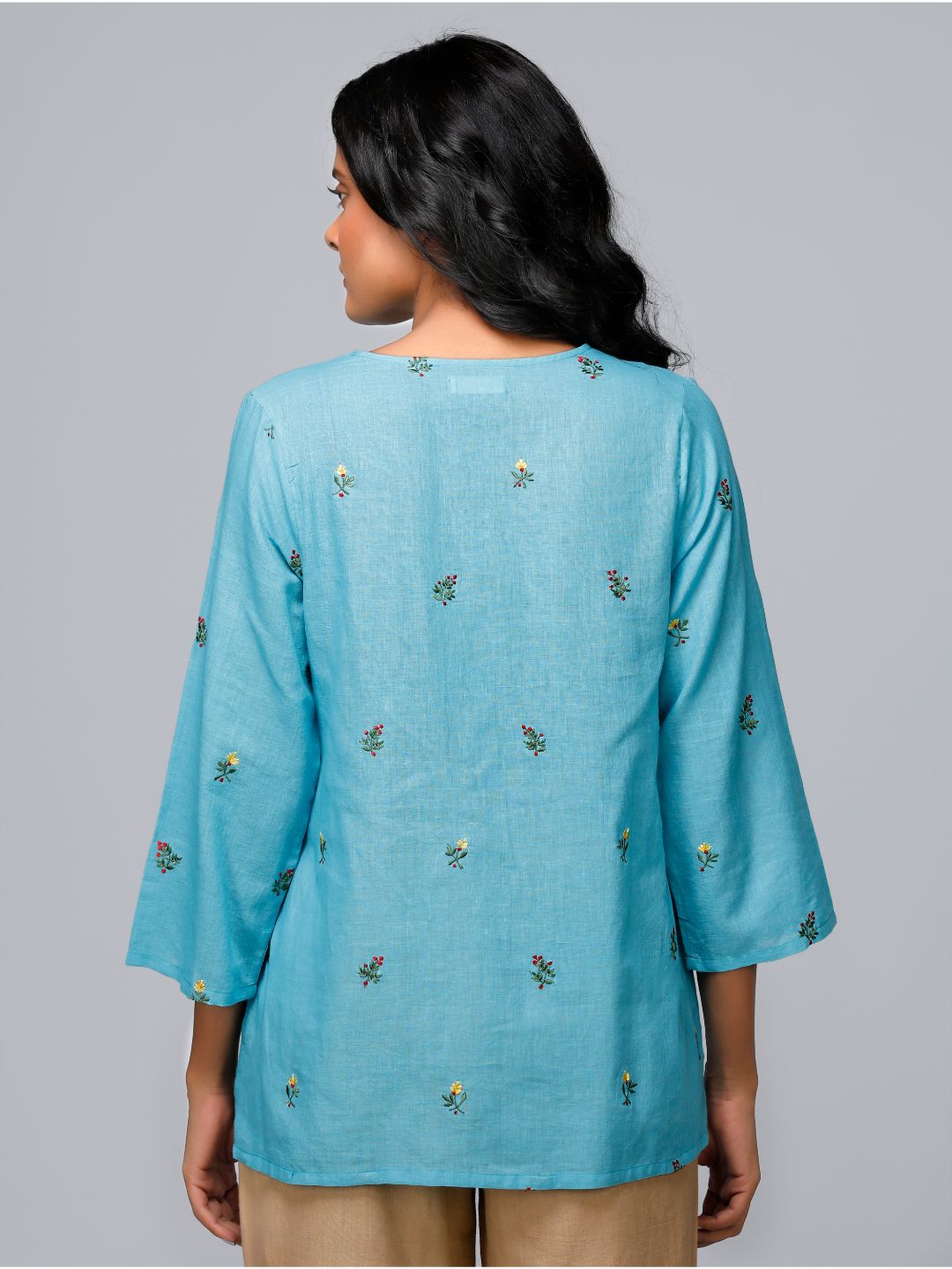 Eco Khadi Blue Sea Tunic