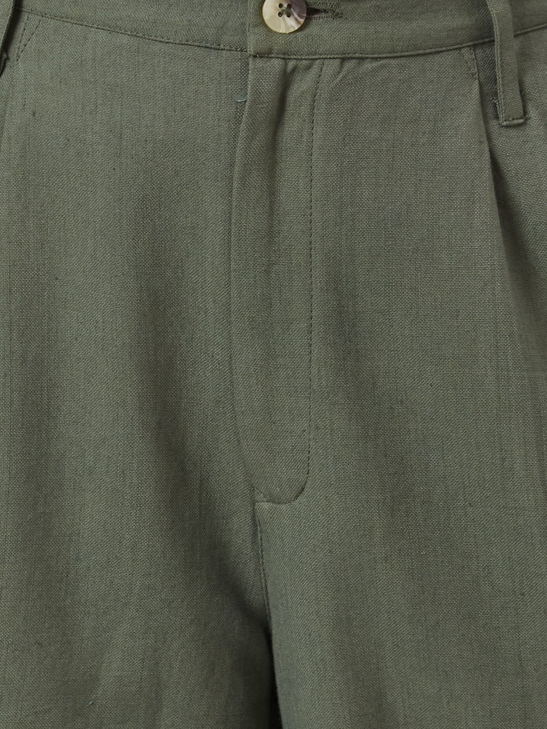 Eco Khadi Muslin Military Green Classic Culotte