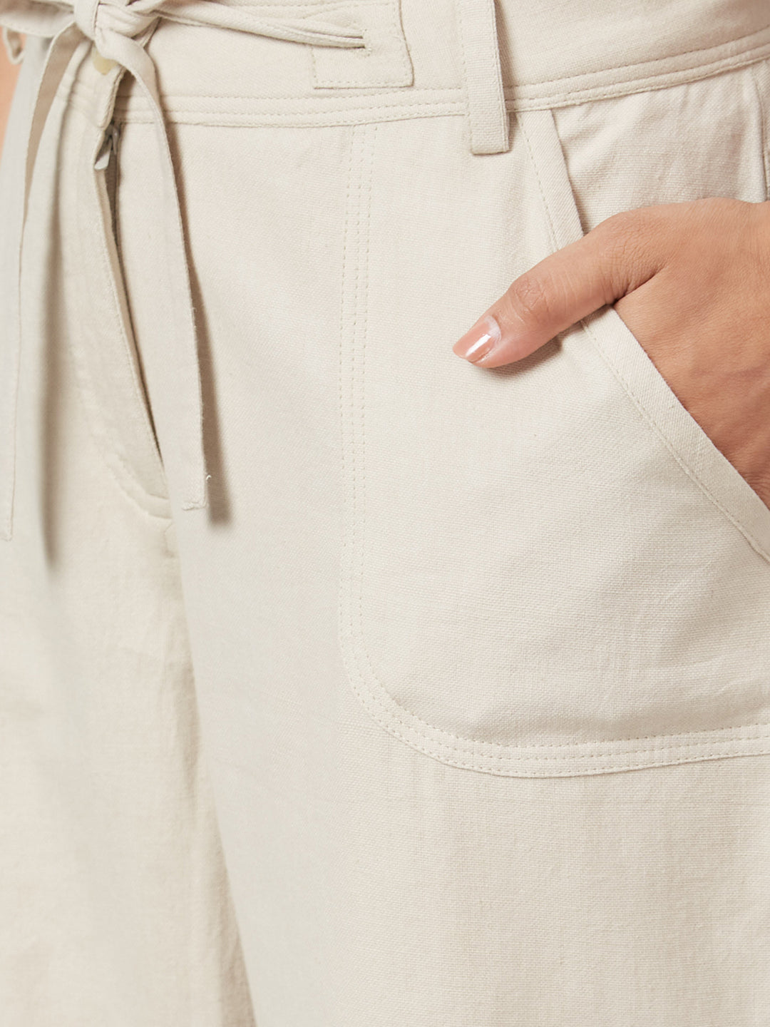 Eco Khadi Muslin Natural Relaxed Pants