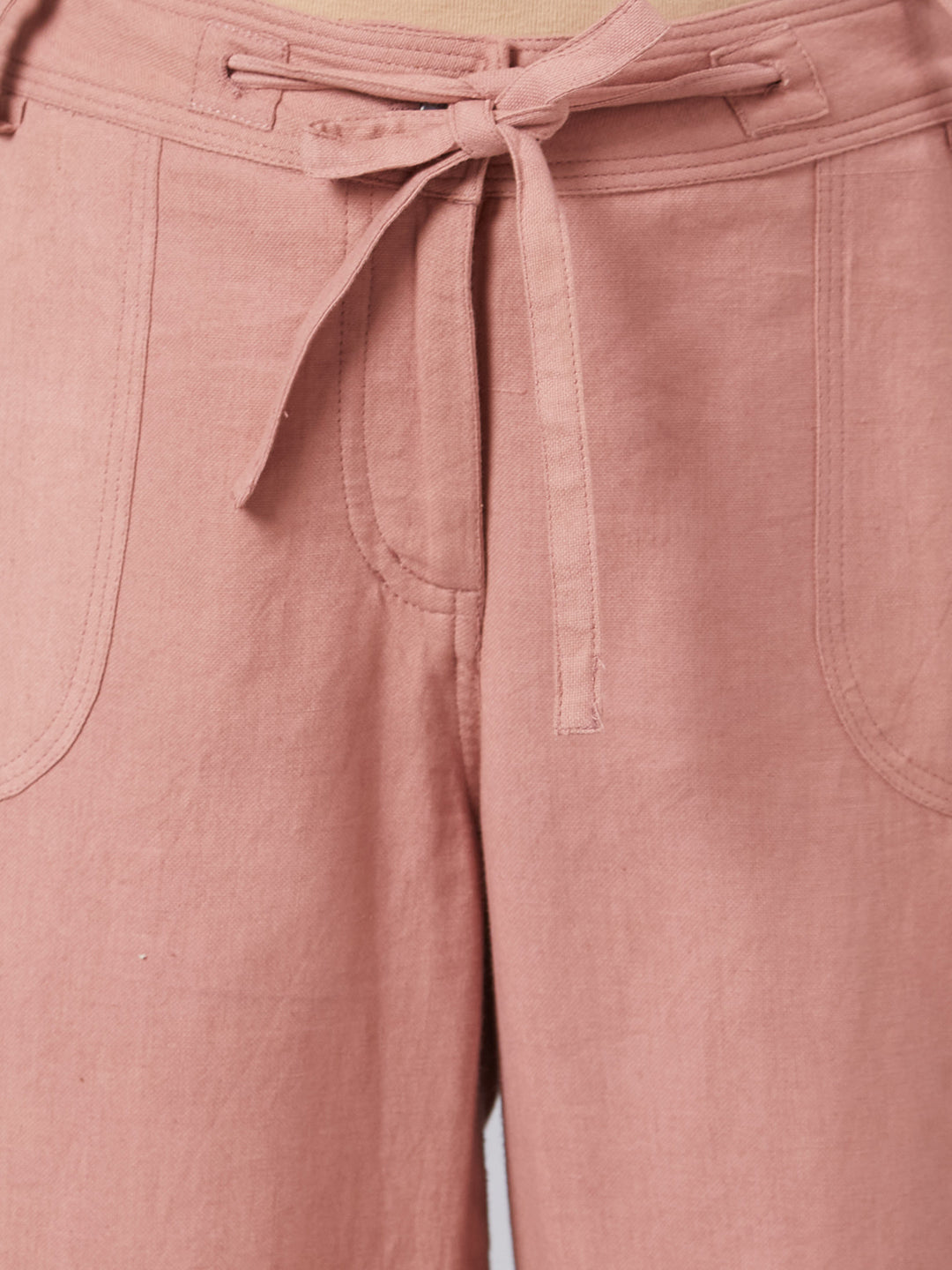 Eco Khadi Muslin Woodrose Relaxed Pants