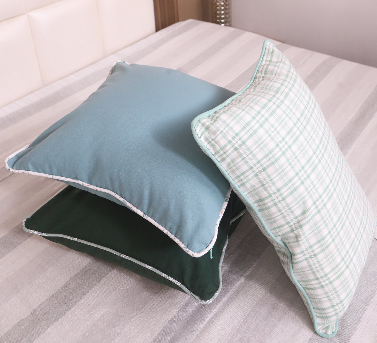 Slub woven Lumbar cushion covers