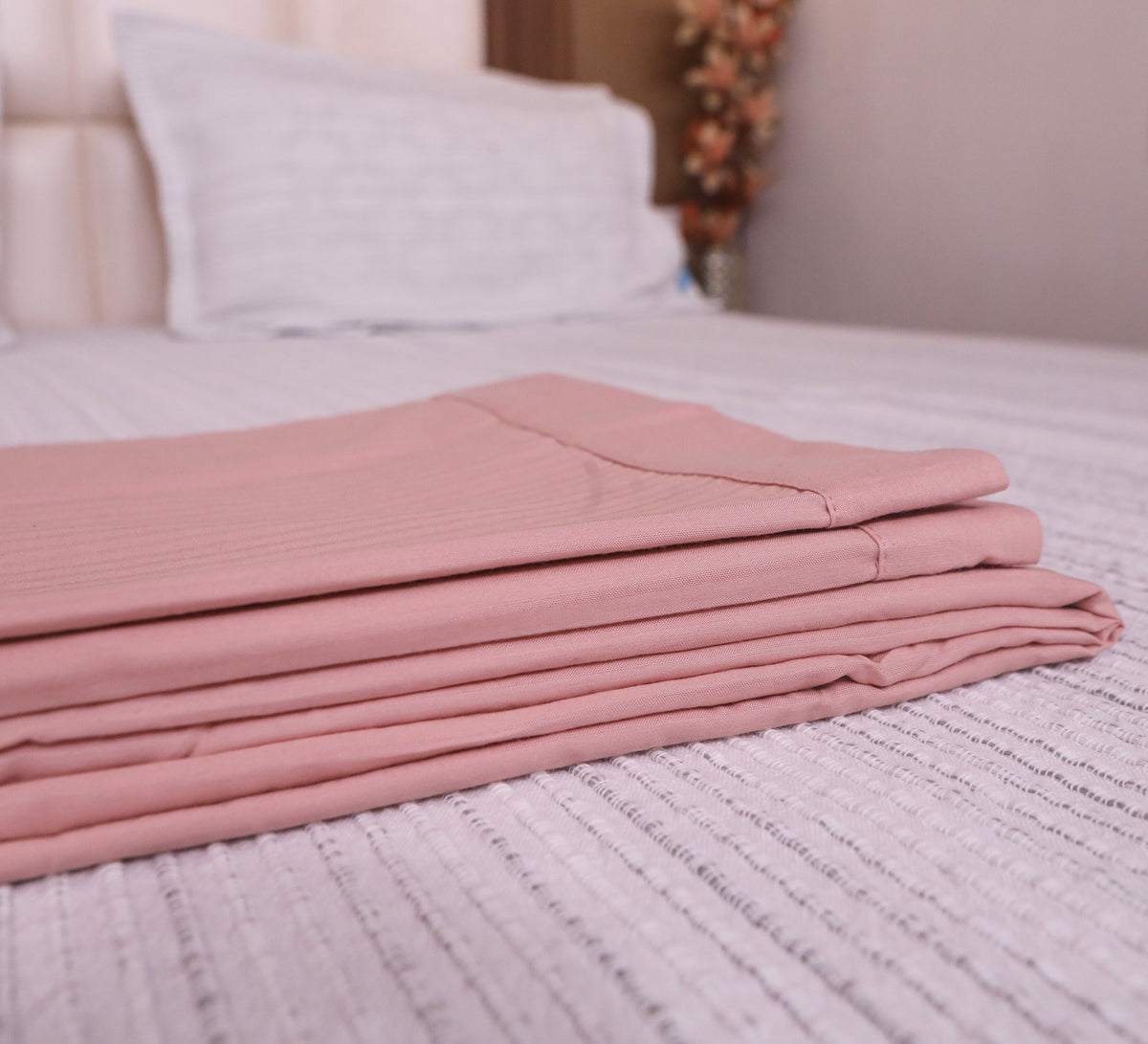 Pink 100% cotton Single Bed Dhoar