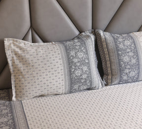 100% cotton Grey and Beige Jacquard Woven Bed Cover