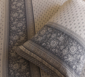 100% cotton Grey and Beige Jacquard Woven Bed Cover