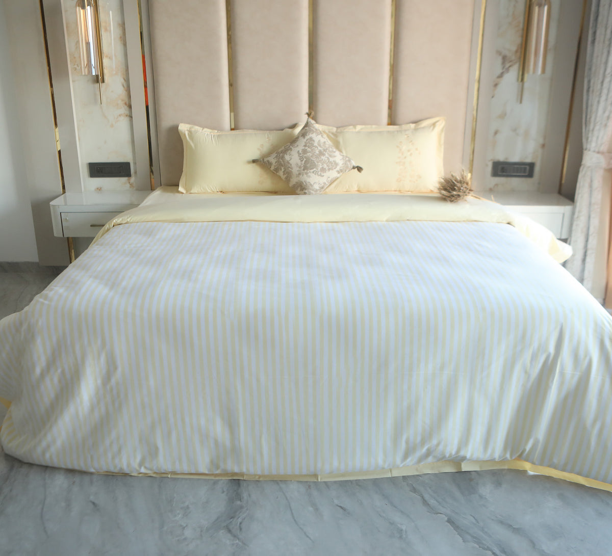 Chambray Cotton Stripe Double bed Duvet Cover